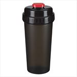 Black Bottle with Black Lid and Red Flip-Top